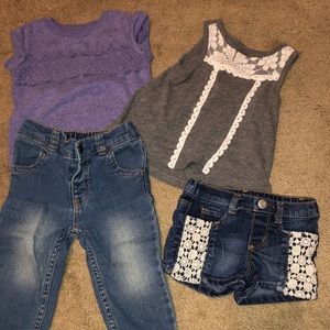 2 outfits can be worn mix matches or separately